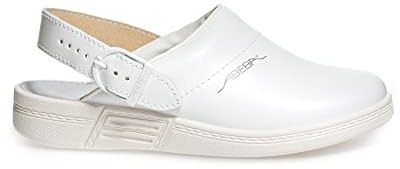 Abeba Clog 5013 - the original,Berufsschuh-Clog, Glattleder, weiß, zertifiziert, 43