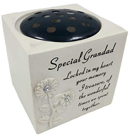 Special Grandad Blumentopf mit Strasssteinen als Grabschmuck