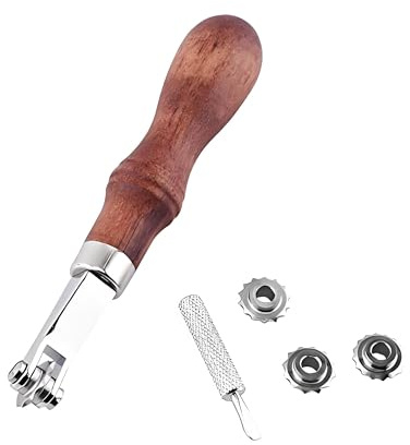 Leather Craft Sewing Over Stitching Wheel 1pc Leathercraft Spacer Embossing System Set Leather Sewing Design Tool for Making Holes