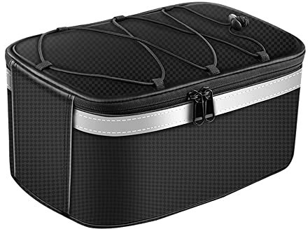 Gepäckträgertasche, Fahrradtaschen für Gepäckträger, wasserdichte Hecktasche, Gepäckträger Reflektierende, für Outdoor Reisen Pendeln Radfahren Aufbewahrungsartikel Schwarz U167-bicycle Bag