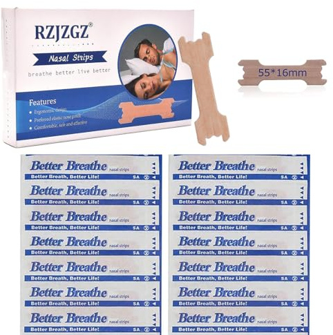 RZJZGZ Medium Breathe Improve Nasal Strips to Reduce Snoring Works Instantly to Improve Sleep, Relieve Nasal Congestion Due to Colds & Allergies (110 Pack)