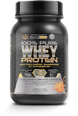 Healthy Fusion Whey Protein | 43 g/dose Protéine Whey Pure avec Collagène, Magnésium et Vitamine B6 | Augmente la masse musculaire, améliore l’entraînement et renforce les articulations | 1000 g