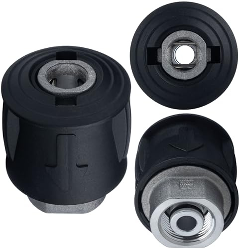 Rosfix Adattatore Click-M22 in Metallo – Attacco Rapido QC M22x1,5mm, 160 Bar, 60°C, 10 l/min | ricambio per idropulitrice Kärcher Serie K2-K7 | Connettore Alta Pressione