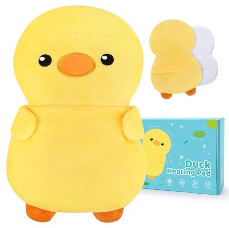 Microwave Heating Pads Plush for Cramps Period Back Pain Relief Menstrual Cramps Heating Pad for Pain Relief Heat Pad Cuddle Stuffed Duck Animal Plush for Woman Men Neck Shoulder Heat Pad