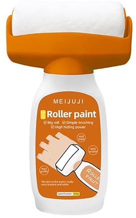 Pintura de pared blanca 500 g, rodillo 2 en 1 para reparación de pared, rodillo de reparación de pared, color blanco, rodillo de reparación de pared, crema de reparación de pared, pasta de reparación
