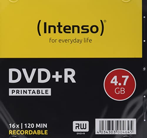 Intenso DVD+RW 4.7GB Printable DVD-Rohling Interno Unidad de Disco óptico