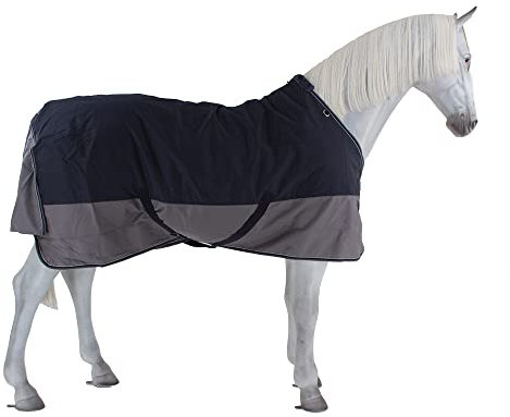 EQUITHÈME „TYREX 600 D“ Decke Rückenlänge 145 cm, Polyfil 50 g, marineblau/grau