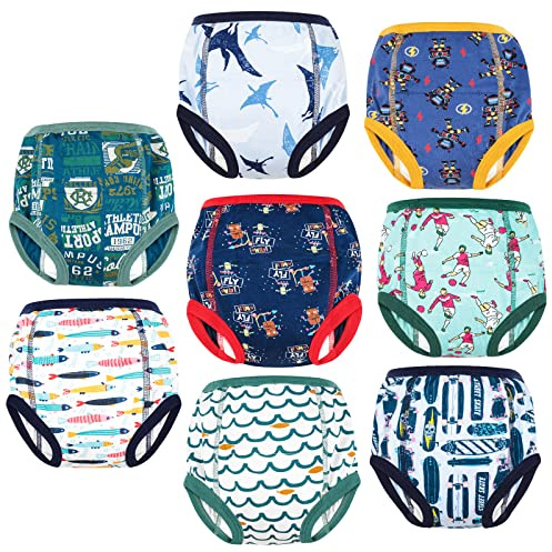 MooMoo Baby Potty Training Pants 8 Packs Absorbent Toddler Training Underwear for Boys and Girls 2T-6T
