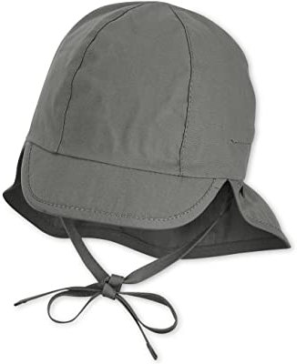 Sterntaler Baby Unisex Schirmmütze Baby Schirmmütze mit Nackenschutz - Schirmmütze Baby, Baby Mützen - aus Baumwolle - dunkelgrün, 41