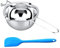 Bagnomaria in Acciaio Inox, 600ml Bagnomaria per Cioccolato con Spatola Blu Boiler Beccucci, Manico Resistente al Calore per Far Fondere Cioccolato, Burro, Caramelle, Formaggio, Candela, Sapone