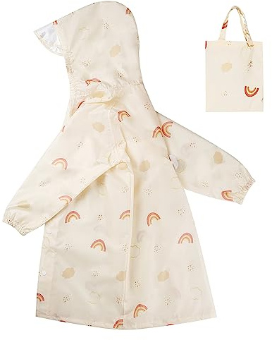 Hovkib Impermeabili per Bambini Ragazzi Ragazze Giacche da Pioggia Bambino Portatile Poncho Antipioggia Leggero Cappotto di Pioggia L/6-8 Anni