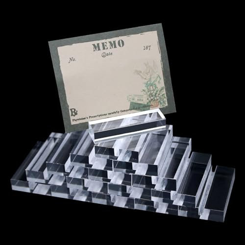 Runyu 16 Stück Tischkartenhalter, Acryl Fotohalter Transparenter Menükartenhalter für Restaurants Hochzeiten Bankette und Partys Fotoständer