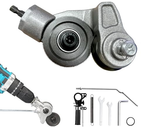 Cortadora de Chapa, Accesorios de Corte de Metal para Taladro Eléctrico, Tijeras de Chapa Eléctrica Nibbler para Cortar Placas de Hierro, Acero, Cobre, Aluminio