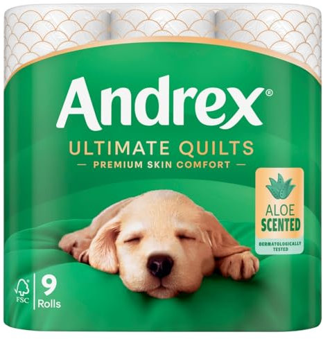 Andrex® Ultimate Quilts Aloe Vera Scented Toilet Roll x 9 Rolls