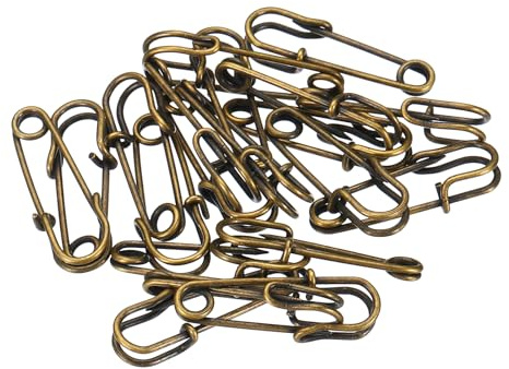 YOKIVE 20pz Spille Sicurezza, Grandi Spille Cucito in Metallo | Realizzazione Artigianato, Ottimo per Abbigliamento, Maglia, Cucito (Tono Bronzo, 1,06 Pollici)