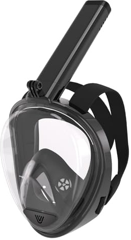 Vitare Máscara de Buceo para Adultos y Niños, Máscara Snorkel con Tecnología Antivaho y Antifugas, 180°Panorámica Careta para Bucear con Soporte de Cámara, Gafas Buceo de Cara Completa