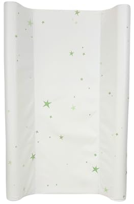 BabyDam Luxury SuperMax - Fasciatoio antirollio con cuneo, facile da pulire, 70 x 45 cm, colore: verde stella/bianco