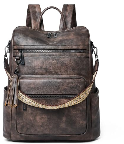 Shrrie Laptopryggsäck Handväska för kvinnor, 15,6 tum Mode Läderryggsäck Handväska Design Vattentät Dagryggsäck, 15.6inch, Ryggsäckar för dagsutflykt