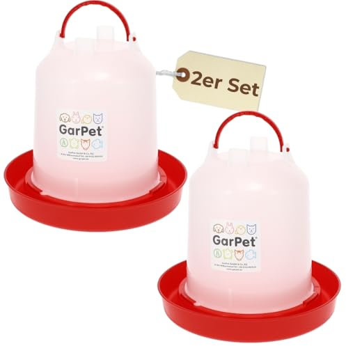 2X Hühnertränke 6 L Geflügeltränke Hühnerzubehör Wasserspender Hühner Kükentränke Wassertränke Hühner Hühnertränke Automatisch Tränke