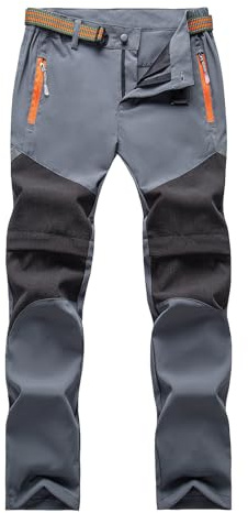 SUKUTU Pantalon Zip Off 2 en 1 pour Enfants garçons Filles été Randonnée Pantalon séchage Rapide léger Outdoor Short Pants