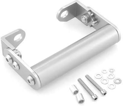 Support GPS Moto pour Petit pour Déplacement pour Moto Tout-Terrain Téléphone GPS Support De Navigation Support De Montage Barre D'extension Support Navigation Moto(Silver)