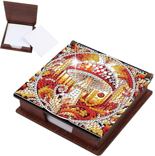 JISHSHAY Diamond Painting Zettelbox Pilz Diamant Painting Notizzettel Zettelbox Pilz Diamantmalerei Zettelkasten Diamant Malerei Notizzettelbox Diamaond Malerei Notizzettel Box,160 Blatt Papier