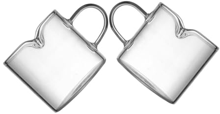 Ciieeo 2pezzi Tazza Trasparente Da Beccuccio in Vetro Per Espresso Contenitore Per Panna Da Accessori Per Bicchiere Da Espresso Per Bar Casa Lattiera Per