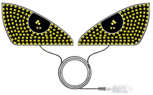 Générique Lumière Décorative Yeux de Voiture - Phares LED à Animation Dynamique,Écran Flexible Programmable pour Camion & Automobile – Éclairage Personnalisé avec Effets Innovants