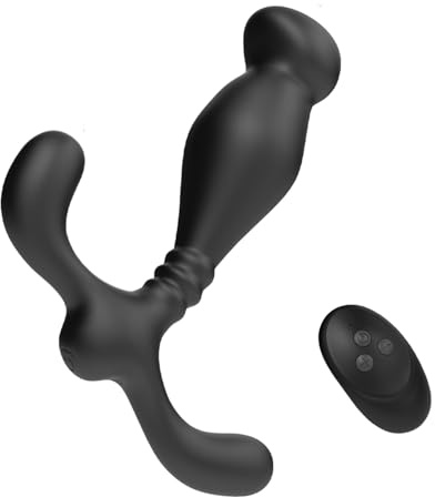 Massaggiatore prostatico con 10 velocità di vibrazione - Vibratore anale in silicone a mani libere per coppie, Butt Plug silenzioso e a spinta per uomini e donne
