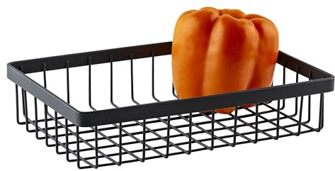 G.E.T. WB-962-MG Rectangular Metal Storage Wire Basket for Pantry, Produce and More, 9 x 6 x 2, Gray
