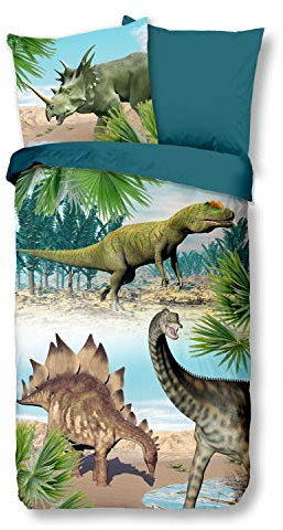 Good Morning - Dino.Wendebettwäsche für Kinder in Renforcé Qualität