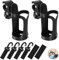 Getränkehalter für Kinderwagen 2 Stück Universal Becherhalter 360° Rotation Kinderwagen Cup Holder Einstellbar Fahrrad Flaschenhalter mit 4 Haken für Kinderwagen, Buggy, Fahrräder Schwarz