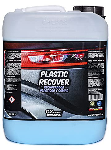 GxDetail Recuperador de Plásticos y Abrillantador Hidratador de Plástico y Neumáticos Coche y Moto 5 Litros – Recuperador de Gomas Viejas, Interior, Exterior, Ruedas.