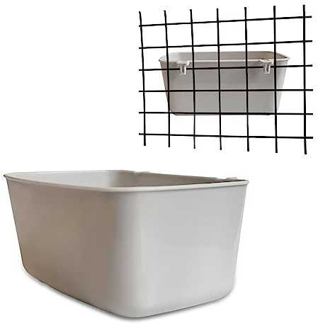 AMZSYLV 6 Pack Feeder Waterer Chicken 21 oz Food Water Cage Cups Puppy Cat Rabbit Hanging Feeding Dish Coop Bowl Watering Container Treats Drinker for Pigeon Bird Bath Basin Hamster Bed