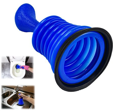 ADERTOS Sink and Drain Plunger Powerful Plunger Industrial Suction Bell Plunger Heavy Duty Drain Unblocker Tool for Kitchens Bathrooms Baths Waste Pipes and Showers, Plumbers Plunger with Large Bellow