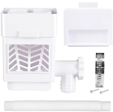Regenwasser Sammelsystem, Regenwassersammler, Regentonne Anschluss Fallrohr mit Schlauch und Schlauchschelle, Regendieb, Regenrinne Regensammler, Regenwasser Diverter für 2 x 3 3 x 4 Fallrohre
