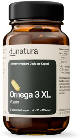 Omega 3 kapseln hochdosiert - omega 3 vegan & algenöl - 500mg - Höchstdosiert mit EPA & DHA aus Algenöl - Laborgeprüft - 56 Kapseln