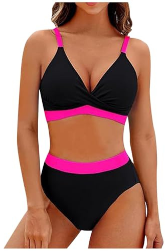 Womens Swimwear 2 Piece Set Tummy Control Bikini Bottoms Top Sexy Beachwear Plus Size Swimsuits Swimming Costume Ladies Comfortable Swimwear Summer UK Tops Bottom 2025 Red