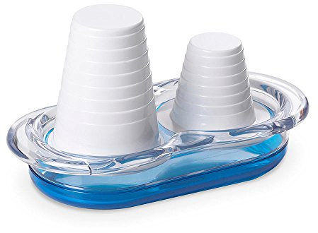 Omada Design Portabicchieri Acqua e Caffè, Porta Bicchieri Biodegradabili, Infrangibile, Lavabile in Lavastoviglie, linea Happy Drink, Turchese