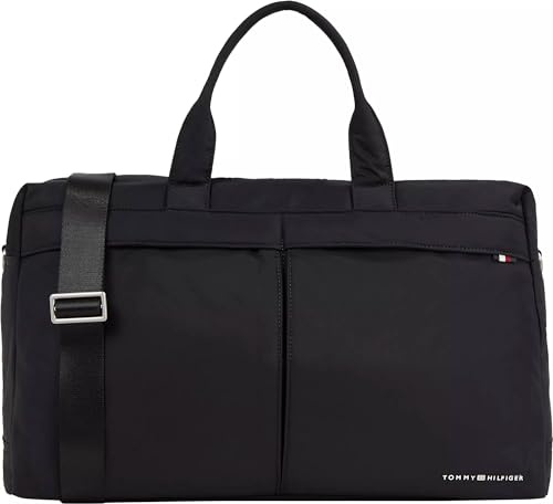 Tommy Hilfiger, Herren, TH Signature Duffle, Duffle Bags, Schwarz, Einheitsgröße, Black, Einheitsgröße, Casual