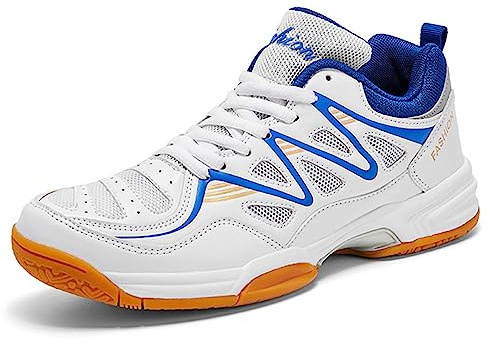 NGARY Pickleball chaussures pour hommes femmes antidérapant Squash Sport Tennis Badminton Sneakers Pour La Mode Randonnée, Bleu, 47 EU