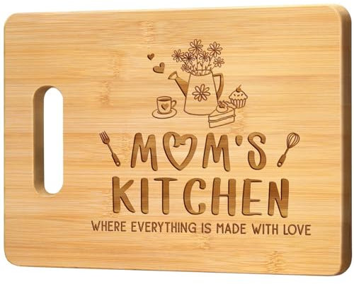 Gifts for Mum, Mum Birthday Gifts, Mum Gifts - Personalised Engraved Bamboo Chopping Board - Birthday Gifts for Mum, Mum Gifts for Birthday, Mothers Day, Christmas, Present for Mum Mother Mummy