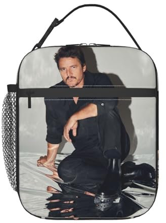 EZKYZTLW Pedro Star Pascal Isolierte Lunchtasche, wiederverwendbare Lunchbox für Damen und Herren, Kühlboxen für das Mittagessen, wasserdichte Lunchtasche für Picknick, Büro, Arbeit