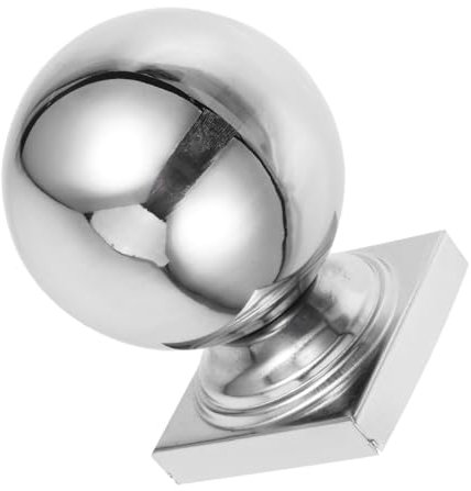 BEBEMOKO Pelota decorativa para exteriores, protectores de vallas, tapas de valla de patio, accesorios de valla de jardín, accesorios de valla de jardín, tapas de poste superior de bola, acero