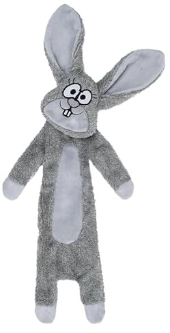 Hundespielzeug ohne Füllung, Quietschendes Plüschspielzeug, Robustes Kauspielzeug & Beschäftigung für kleine und mittelgroße Hunde, (Kaninchen) von Kuschelfreunde