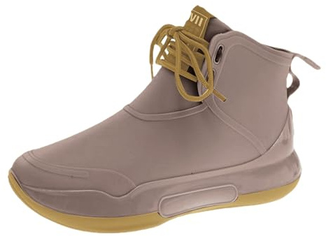 riou Botas De Agua Mujer Chelsea Botines De Goma Rain Boots Wellington Boots Lluvia Botines Jardín Trabajo Flexible Y Antideslizante Marrón Gris Rojo Rosa Blanco