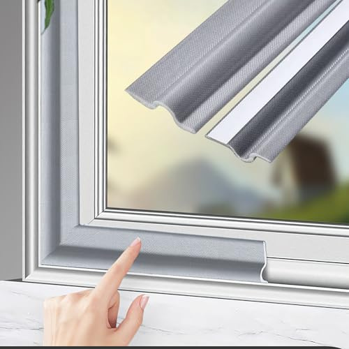 3M Fensterdichtung Zugluftstopper Fenster Dichtungsband Selbstklebend Von Spalten 2-7.5 mm, Fenster Abdichten Innen Zugluft, Fensterdichtungsband Für Kollision Siegel Schalldämmung Zugluft, Grau