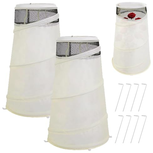 Cubiertas de Rosales para Invierno,2 Piezas Transpirable Cubiertas de Plantas de Invierno 50.8 x 33 x 22.9 cm,Conos de Rosas Emergentes,Fundas Protectoras Inviernos,para Proteger Contra Las Heladas