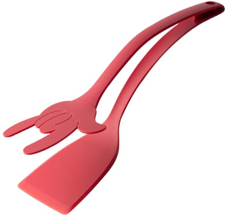Clip per pala, 2 in 1, spatola e pinza, multifunzione per girare bistecca, pane, hamburger, barbecue, arrosti, frittelle