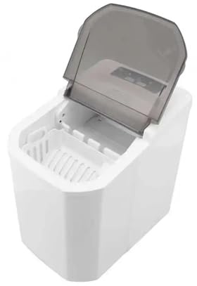 Bärbar ismaskin for bänkskiva, helautomatisk ätbar isbitsmaskin for hemmabar, kontor för Hem/Kök/Kontor(White)